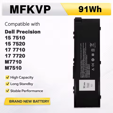 PowerHub MFKVP GR5D3 Battery for Dell Precision 15 7510 7520 M7510 17 7710 7720 M7710 Series M28DH 1