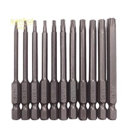 For 1/4" Hex Shank 75mm Length Steel Star 6 Point Screw Driver Kit Tool Screwdriver Bit