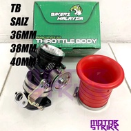 THROTTLE BODY Y15 Y15Z Y15ZR BIKERS MALAYSIA TB 36MM 38MM 40MM WITH TRUMPET JOINT BIG BIG OFFER