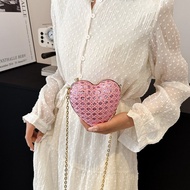 EGAT Store Chic Rhinestone Shoulder Bag - Elegant Clutch for Love Dinner in Malaysia