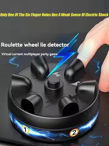 1pc Miniature Six-Finger Electric Shock Lie Detector Lucky Shock Finger Prank Game