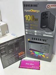 特價清貨 SUNSHINE ApexCharge TRA-100W GaN iii 氮化鎵 PD QC 旅行充電器 旅行轉插 USB Type-C (not 75w 70w 35w)