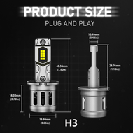 Novsight N63 9005 9006 H1 H3 H4 H7 H11 LED Headlight Bulb 90W 20000LM 6500K Super Bright LED Lights 