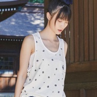 江戶勝 日系 男裝 富士山 滿版印花無袖背心(米白色) #上衣