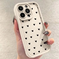 Simple Black Love Heart Phone Case Compatible for Realme C63 C61 13 Pro+ GT6 6T GT NEO 6 SE Shockpro