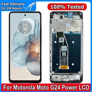 6.56“ For Motorola Moto G24 Power LCD Display Touch Panel Digitizer Assembly Screen Replacement For 