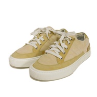 รองเท้าผ้าใบ HERMES รุ่น Deep Low Top มือสอง รุ่นปัจจุบัน ไซส์ 38 โลโก้ H ทำจากหนังกลับ หนังลูกวัว แ
