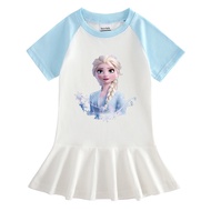 [1-7 Years] Frozen Elsa Anna Baby Girls Dress, Princess Dress For Girls,Kids Dress,Baby Girls Clothes,Disney Costume