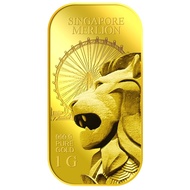 IH0 Puregold 1g SG Merlion Flyer Gold Bar l 999.9 Pure Gold