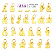 DA2 TAKA Jewellery 999 Pure Gold Alphabet Pendant A-L