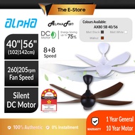 (10 Years Motor) Alpha Fan AX80 5 Blades 40" / 56" DC Motor Ceiling Fan | AX80-5B/40 AX80-5B/56 (Remote Control Type Ceiling Fan 56 INCH 40 INCH Kipas Siling Murah REZO DEKA 风扇 風扇)