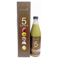 Radiant 5 Gems 750ml, Blended Ginger, Garlic, Lemon, Honey &amp; Apple cider vinegar