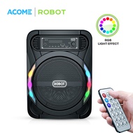 Speaker Bluetooth Robot RB450 Bluetooth 5.0 RGB Audio Wireless Super Bass Black - Garansi resmi 1 Ta