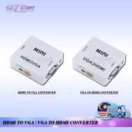 HDMI TO VGA HDTV TO VGA ADAPTOR HDMI TO VGA TO HDMI CONVERTER BOX FOR TV BOX / LAPTOP /ASTRO / PLAY 