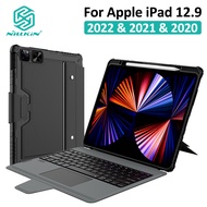 Nillkin Multifunction Keyboard Case For iPad Pro 12.9 2022 / 2021 / 2020 / 2018 Case With Pencil Holder Shockproof Camera Protection Slide Cover