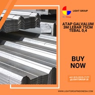 Atap Galvalum Bukit Deck 3mtr tebal 0,3 Jogja/Yogyakarta 081804135008