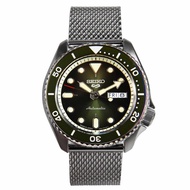 Seiko 5 Sports Mesh Strap Green Dial Sbsa019 Automatic Watch