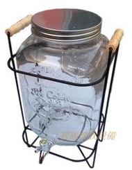 《利通餐飲設備》 8公升玻璃果汁桶 飲料桶 冷水壺 冷水瓶 玻璃壺 開水桶 保溫茶桶...