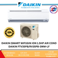 DAIKIN 1.5HP R32 NON INVERTER SMART WIFI AIR COND FTV35PB/RV35PB - DAIKIN WARRANTY MALAYSIA