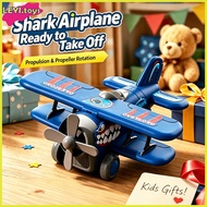 Airplane Model Toys Inertial Motion Assemble Airplane Movable Propeller for Kids Boys Gift