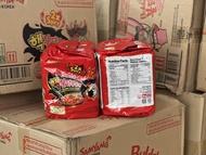 มาม่าเกาหลีไก่แกร่งรสรสไก่ สูตรเผ็ดx2รส ไก่ สูตรเผ็ดมาก (140กรัม มี 5 ซอง) Samyang Hot Chicken Flavo