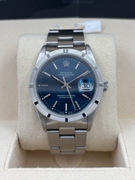 二手 USED  ROLEX 勞力士 OYSTER PERPETUAL DATE 15210 藍色 約1996 淨錶 WATCH ONLY