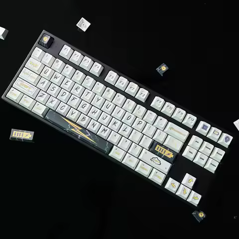 1 Set Lightning Theme Keycaps PBT Dye Subbed Key Caps Cherry Profile Keycap For 60 61 64 68 75 84 87