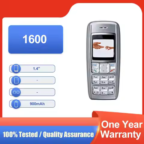 Original Unlocked 1600 Single Sim GSM 900/1800 900mAh Mobile Phone Most major European and Asian Key