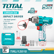 TOTAL TIRLI12015 12V LITHIUM-ION IMPACT DRIVER + FREE TYPE-C CABLE(Replacement mode: TIRLI1201)