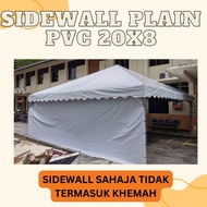 SIDEWALL/ KAIN TEPI KHEMAH 20X20 PLAIN / KOSONG PVC SAIZ 20FT X 8FT