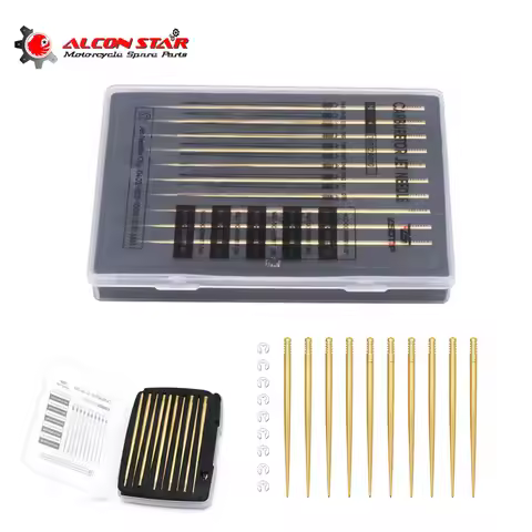 Alconstar Motorcycle Pilot Jet Main Jets nozzle Needle Oil Needle Fit for Keihin FCR 28-41MM PWK21-3