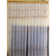 Embroidered Fringe Curtain