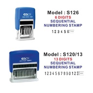 COLOP S120/13 Number Stamp 4MM / S126 6 Digits 13 Digits Numbering Stamp / replace Inkpad E/10, E/12
