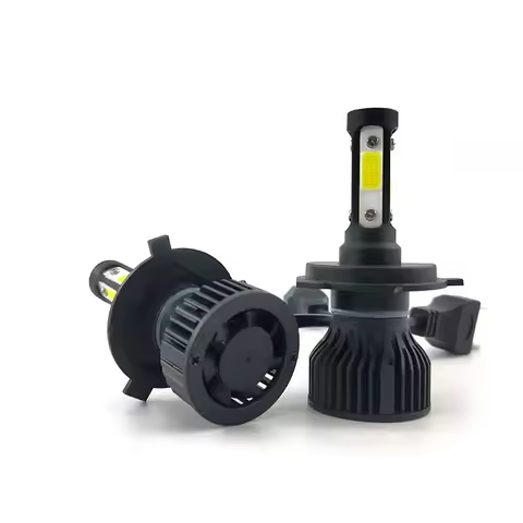 4 Sided Luminescence LED Headlight Bulbs, H4 9004 9007 Hi/Lo Beam 12V, Also Compatible with H1 H3 H7