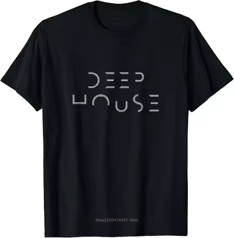 Deep House Music Art - Minimalist Design for DJ, Raver EDM T-Shirt Custom Printed Graphic T Shirts V