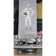 F1 Racing Car Model 1: 43 Mini Cut Mercedes MGP W02 Roseberg Signature Edition with 2011 Year Offici