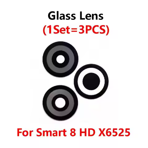 For Infinix Smart 8 HD Pro Plus X6525D X6525B X6526 Rear Back Camera Glass Lens With Adhesive Sticke