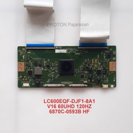 LAYAR TV screen 60" LC600EQF-DJF1-8A1 V16 60UHD 120HZ 6870C-0593B HF LCD panel Timing Control Board 