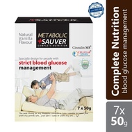 Metabolic Sauver Complete Nutrition Vanilla 50g x 7's | Susu untuk Diabetes Metabolic Suitable for T