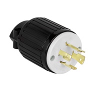 ENERLITES NEMA L15-20P Locking Plug，20A, 250V, 3-Phase, 3P, 4W, Industrial Grade, Grounding, 66901-B
