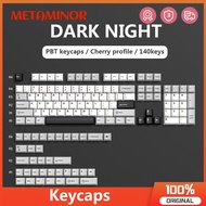 140keys Dark Night Keycaps Cherry Profile PBT Double Shot Keycaps for Mechanical Keyboard 61/65/68/7