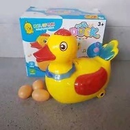 Duck lay egg walking and music duck lay egg toy