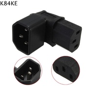 K84KE C14 Male IEC 320 C14 Male To C13 Female Down UP Corner Plug 10A 3Pin Bend Up/Down/Left/Right P