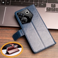 For Tecno Camon 20s Pro 5G CK8n CK8nB Vintage Classic Leather Wallet Case Flip Notebook Cover Magnet