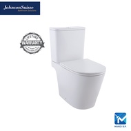 Johnson Suisse Venezia-N (Rimless) 4.5/3L Two Piece Washdown Close Coupled WC Toilet Bowl(BO 200, 250mm HO 180mm)UF Seat