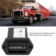 ONLYGOODS Engine Hour Meter, Timer DC Hour Meter Timer, Universal 12-36V Mechanical Hour Meter Truck