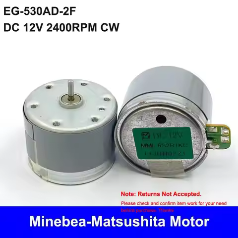 Minebea-Matsushita MMI-6S2R1KC Electric Motor 2400RPM 35mm EG-530AD-2F Motor DC 12V CW Capstan Tape 