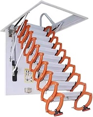 Pull Down Step Ladder Wall-Mounted Attic Telescopic Ladder Extension Loft Loft Ladder Load 400kg/880