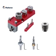 Aluminum Profile Drill Guide Access Hole Drill Jig with M6/M8 Step Drill Bits for 20 30 40 Series Ex