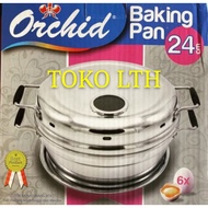 BAKING PAN 24CM ORCHID BAKING PAN CAKE BAKING PAN 6 EGG BAKING PAN 24 CM